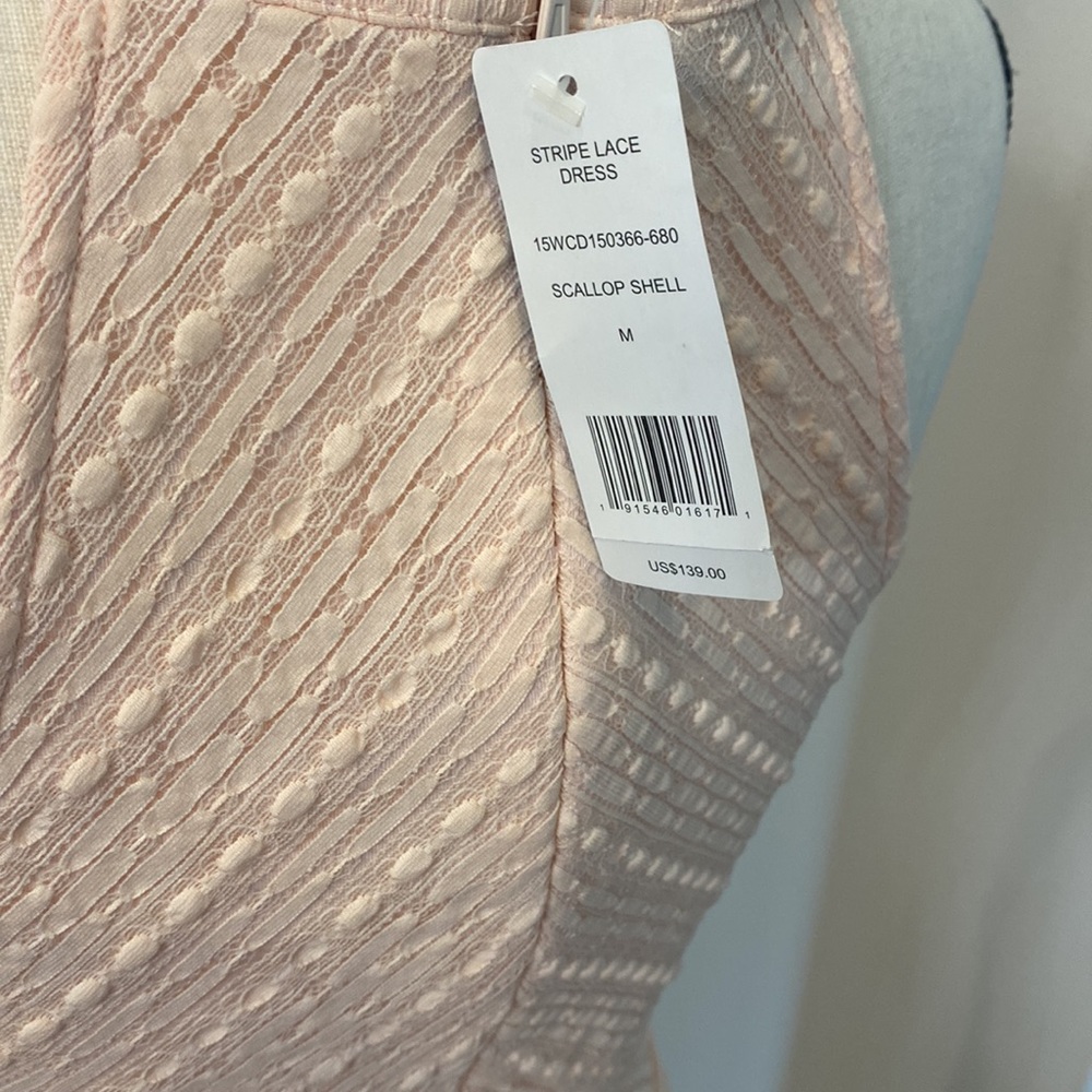 Bebe pink stripe lace dress - Picture 4 of 7